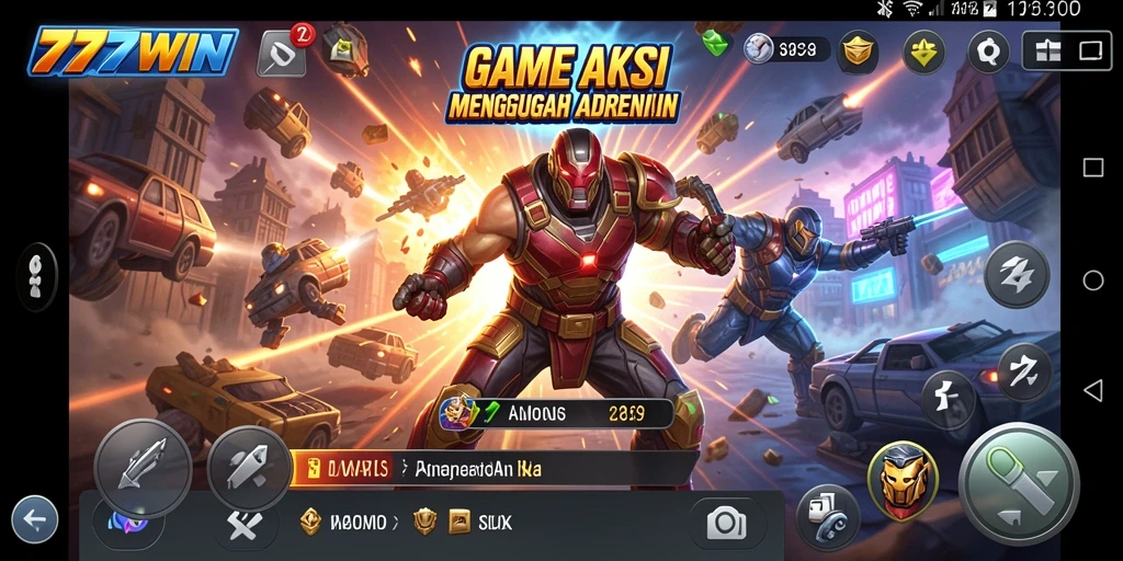 Tangkapan layar gameplay intens di 777WIN menampilkan pertarungan seru dan strategi.