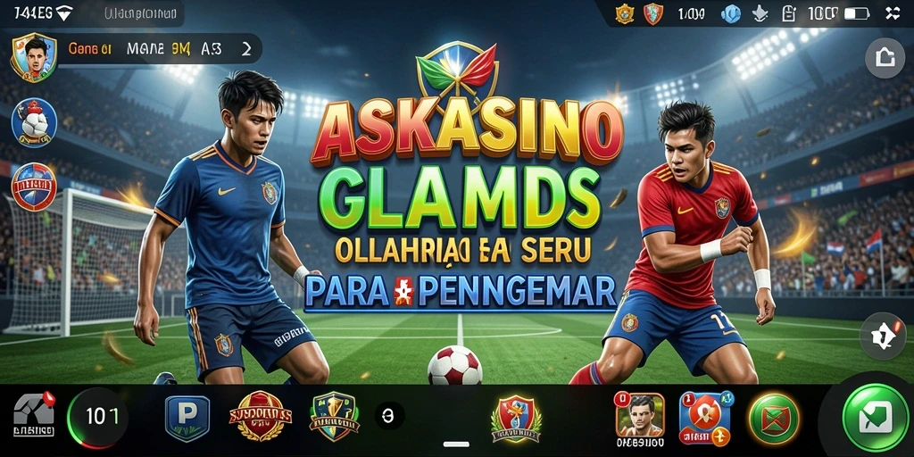 Screenshot gameplay ASKASINO menampilkan aksi olahraga yang mendebarkan.