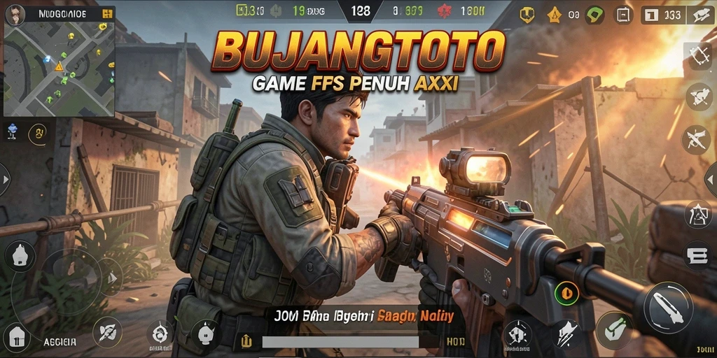 Screenshot gameplay dari BUJANGTOTO yang menampilkan aksi pertempuran seru.