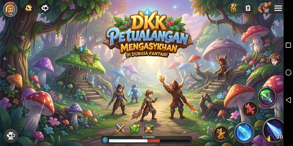 Screenshot gameplay DKK menampilkan petualangan seru di dunia fantasi.