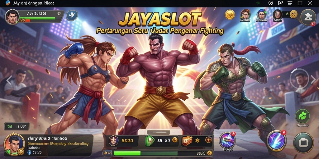 Tampilan gameplay JAYASLOT yang aksi penuh adrenalin.