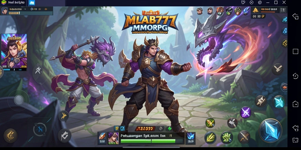 Tampilan dinamis dalam gameplay MMORPG MLBB777 yang mengesankan.