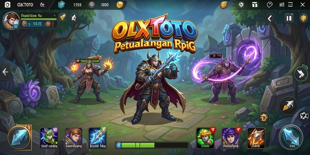 Tampilan gameplay OLXTOTO dengan karakter dan pertarungan seru.