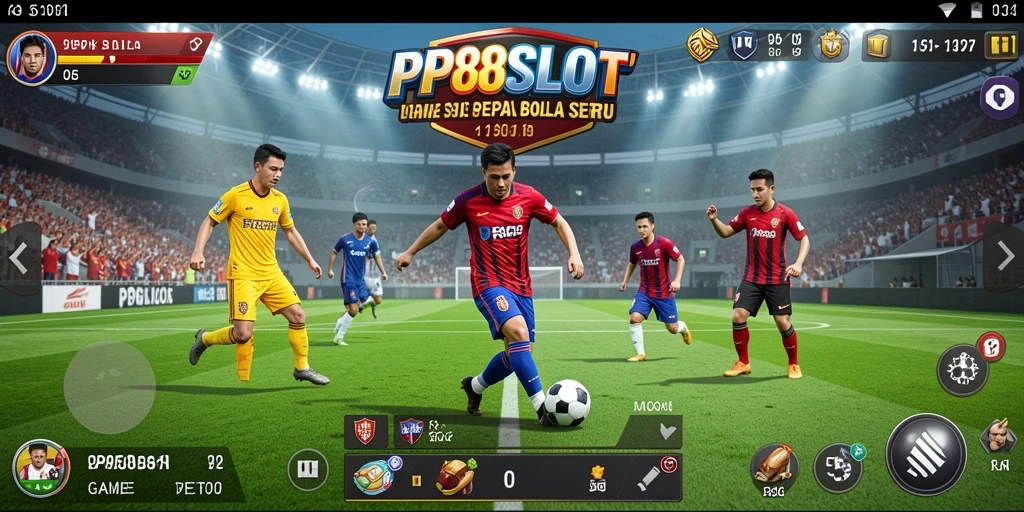 Tampilan gameplay PP8SLOT yang mendebarkan di lapangan sepak bola.