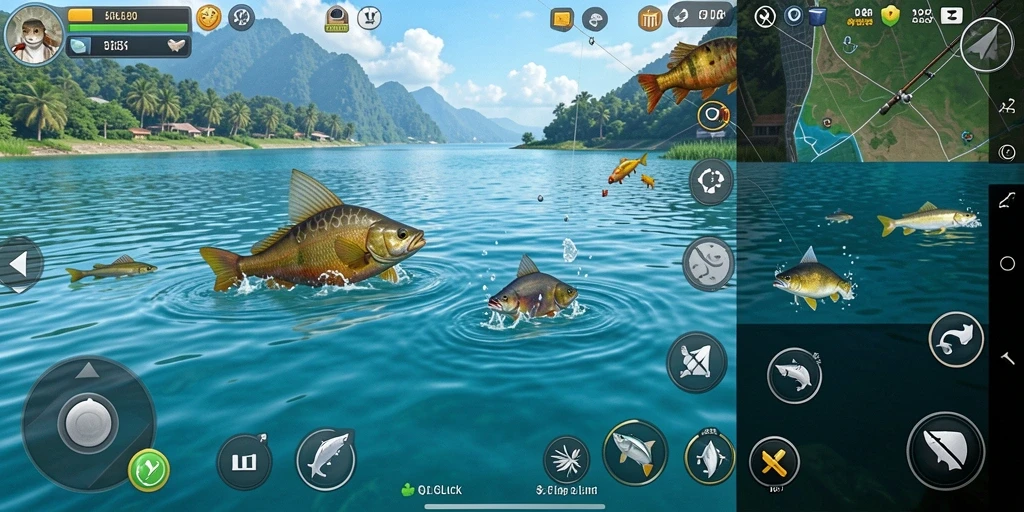 Tangkapan ikan yang spektakuler dalam gameplay QGLUCK.