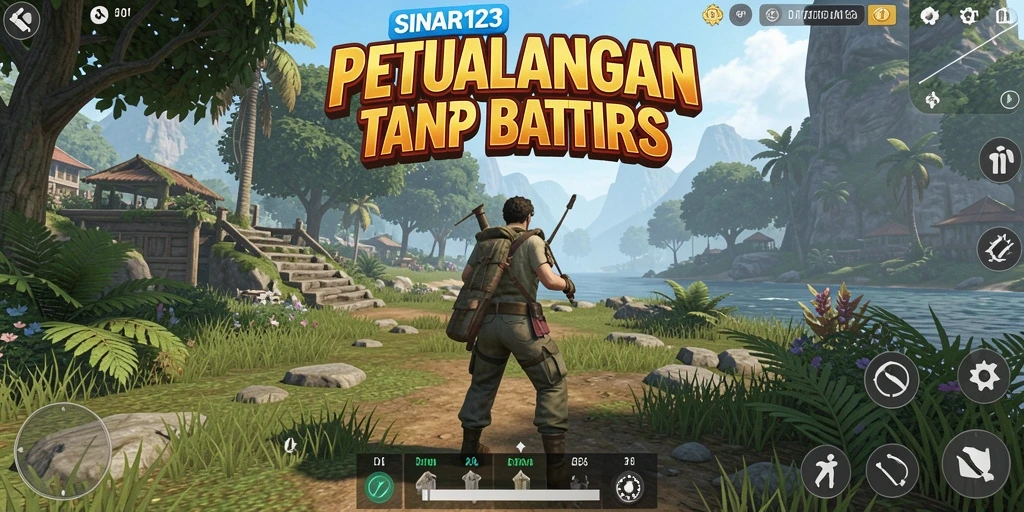Screenshot gameplay SINAR123 menampilkan eksplorasi dunia terbuka yang menakjubkan.
