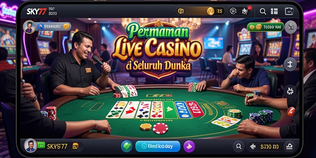 Tampilan impresif gameplay Live Casino di SKY77.