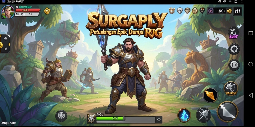 Tampilan gameplay RPG SURGAPLY yang menarik dan penuh aksi.