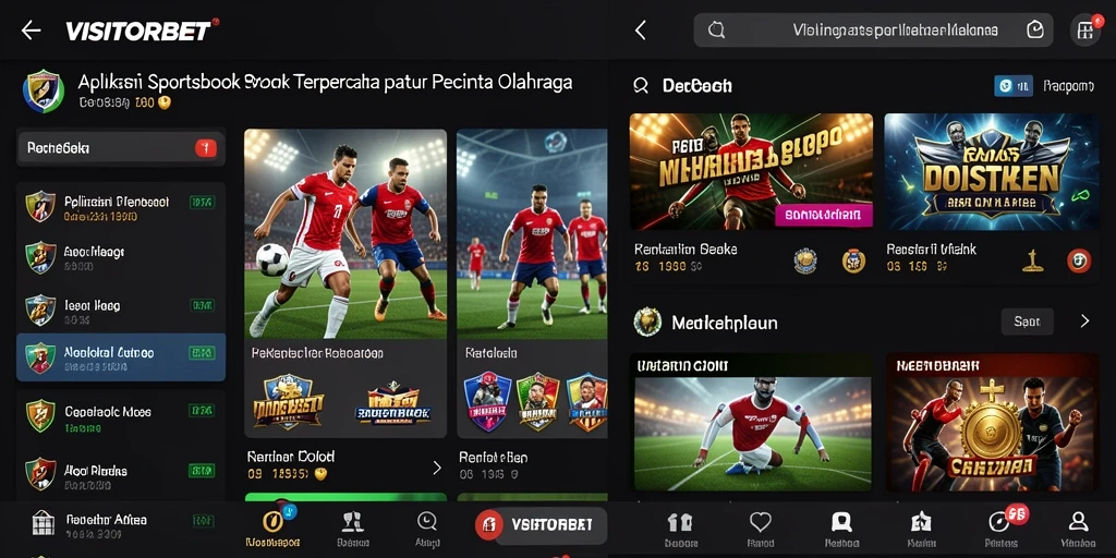Tampilan menarik dan fitur interaktif dari VISITORBET.