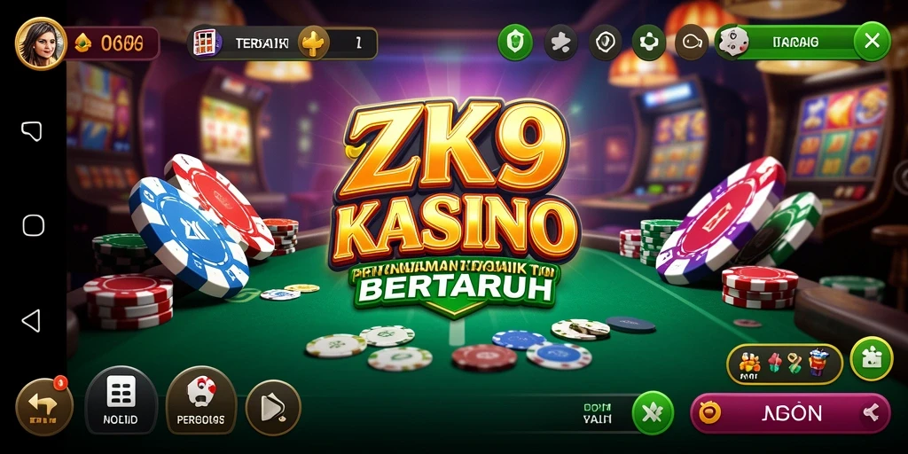 Tampilan gameplay mendebarkan dari ZK9 dengan aksi kasino nyata.